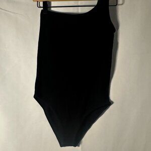 Vero Moda Ribbed One Shoulder Black Bodysuit M/L